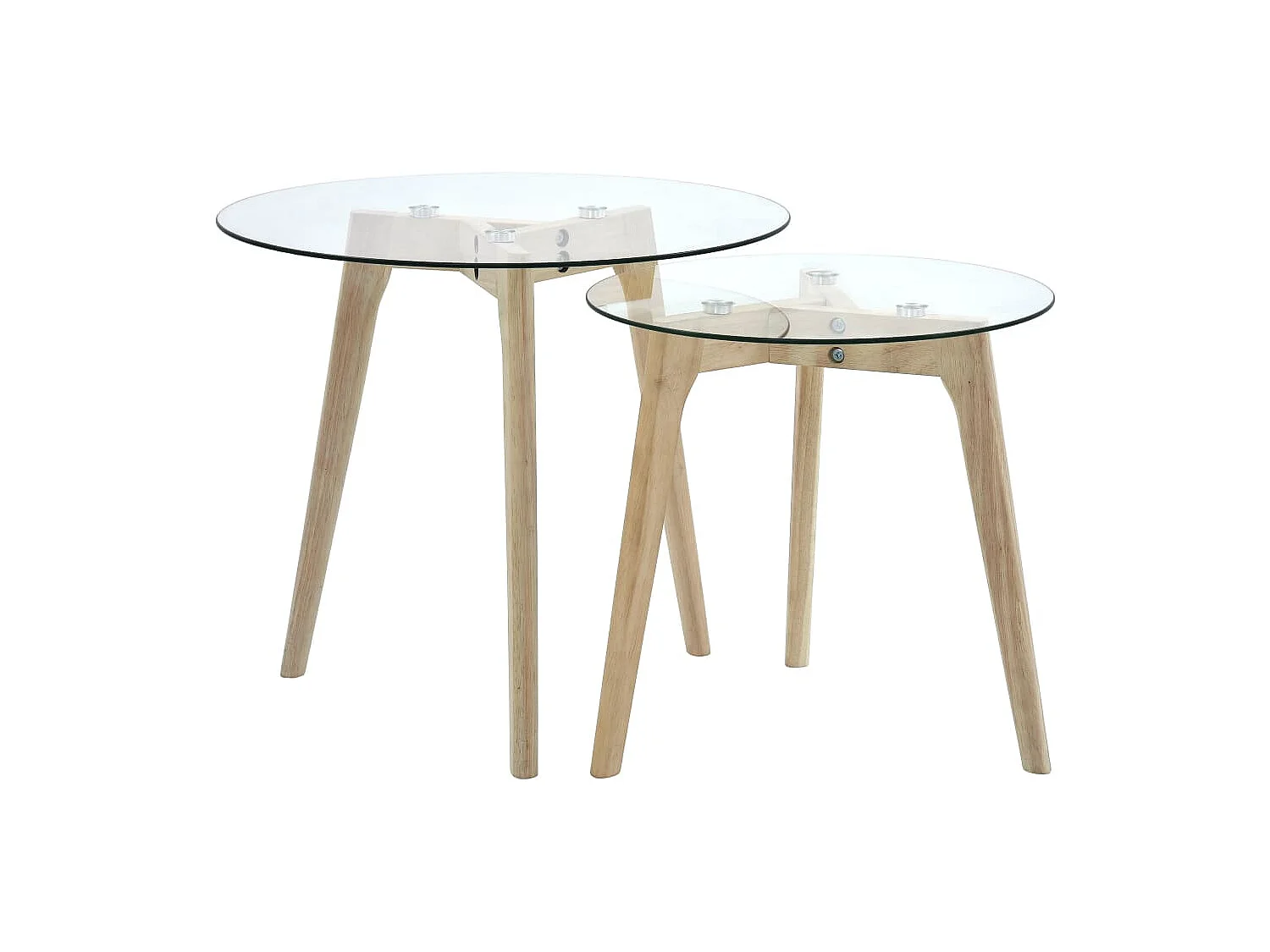 Ensemble de tables d'appoint 2 pcs Verre trempé SHL64676
