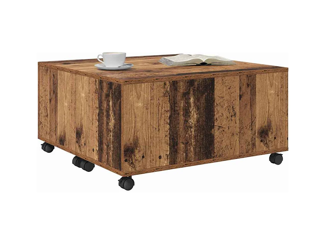 Mesa de centro | Mesa de apoio Madeira Antiga 75x75x38 cm