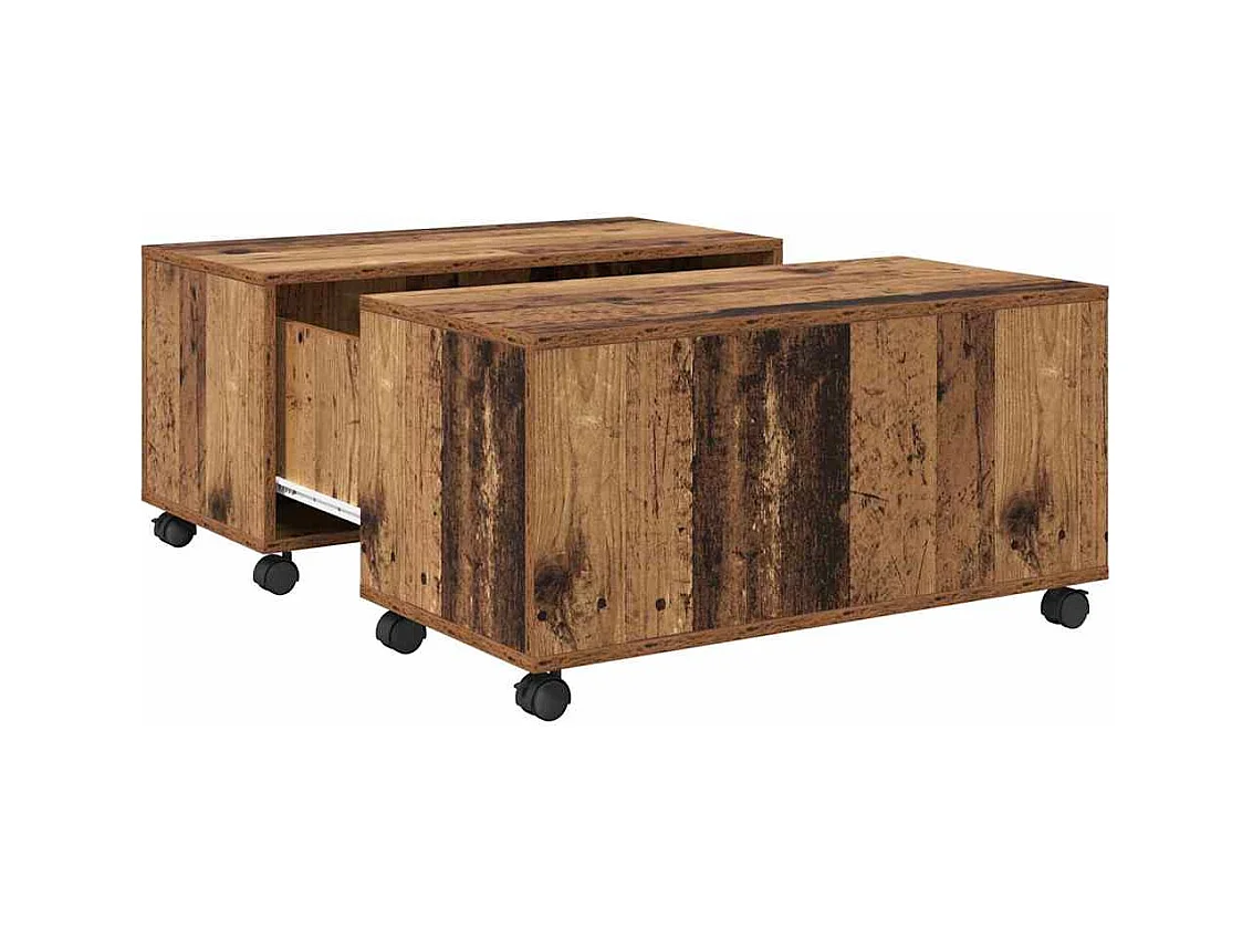 Mesa de centro | Mesa de apoio Madeira Antiga 75x75x38 cm