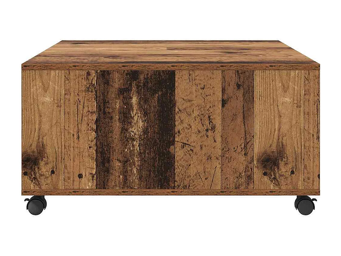 Salontafel | Koffietafel Oude hout 75 x 75 x 38 cm Bewerkt hout