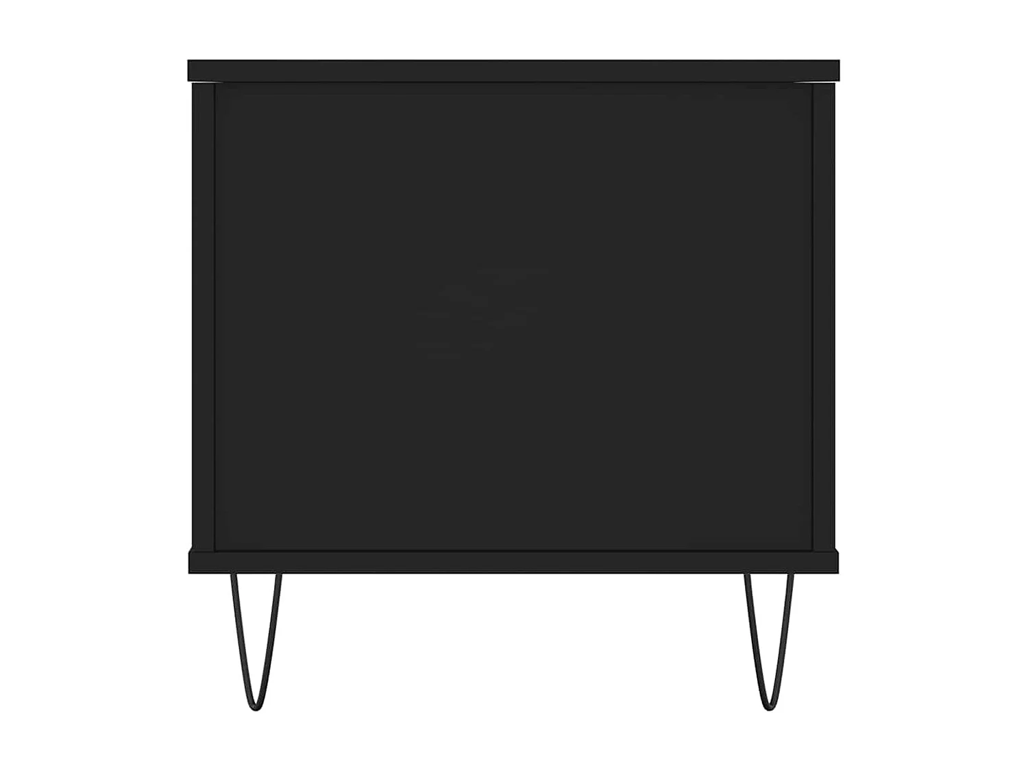 Mesa de centro | Mesa auxiliar superficie de vidrio acero negra 50x50x45 cm SHL3315