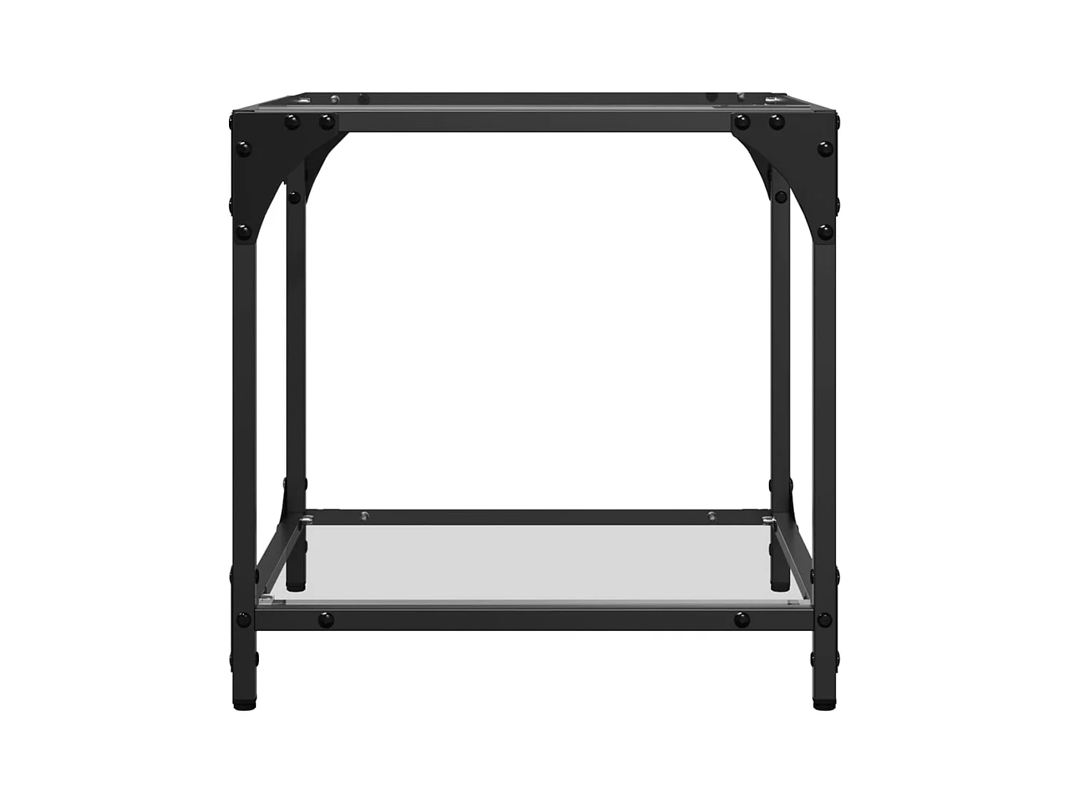 Mesa de centro-Mesa auxiliar de vidrio templado negro 98x45x31 cm SHL4434