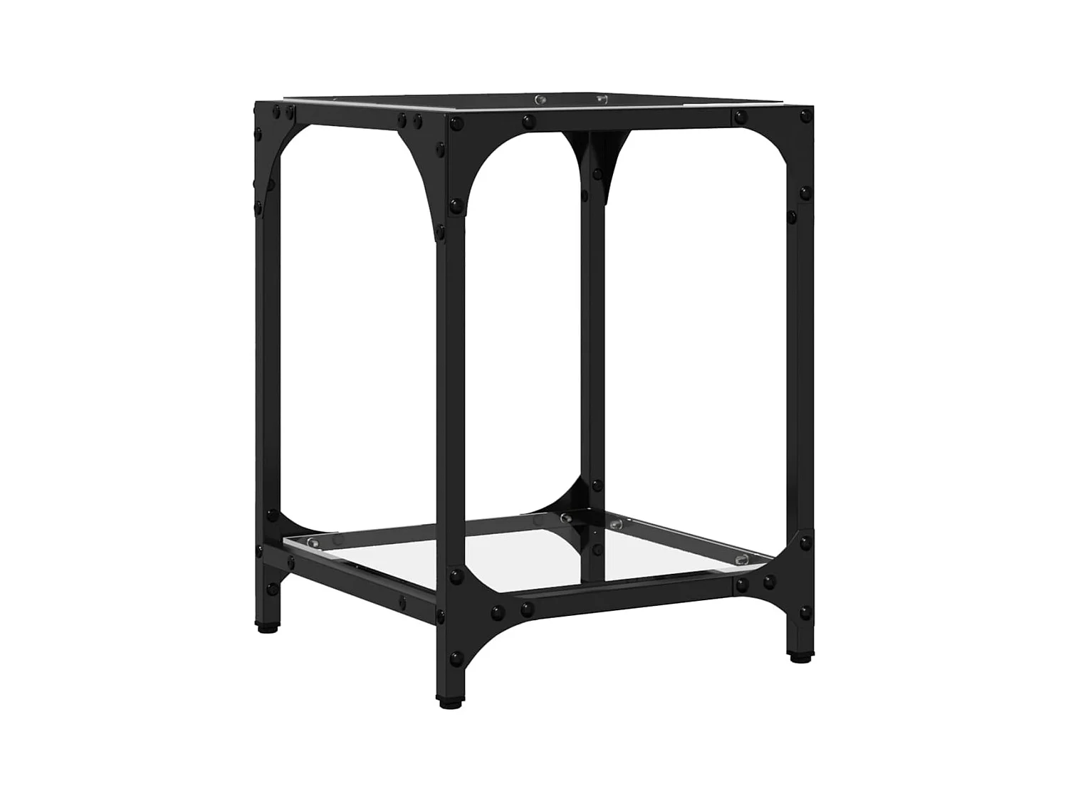 Mesa de centro-Mesa auxiliar de vidrio templado negro 98x45x31 cm SHL4434