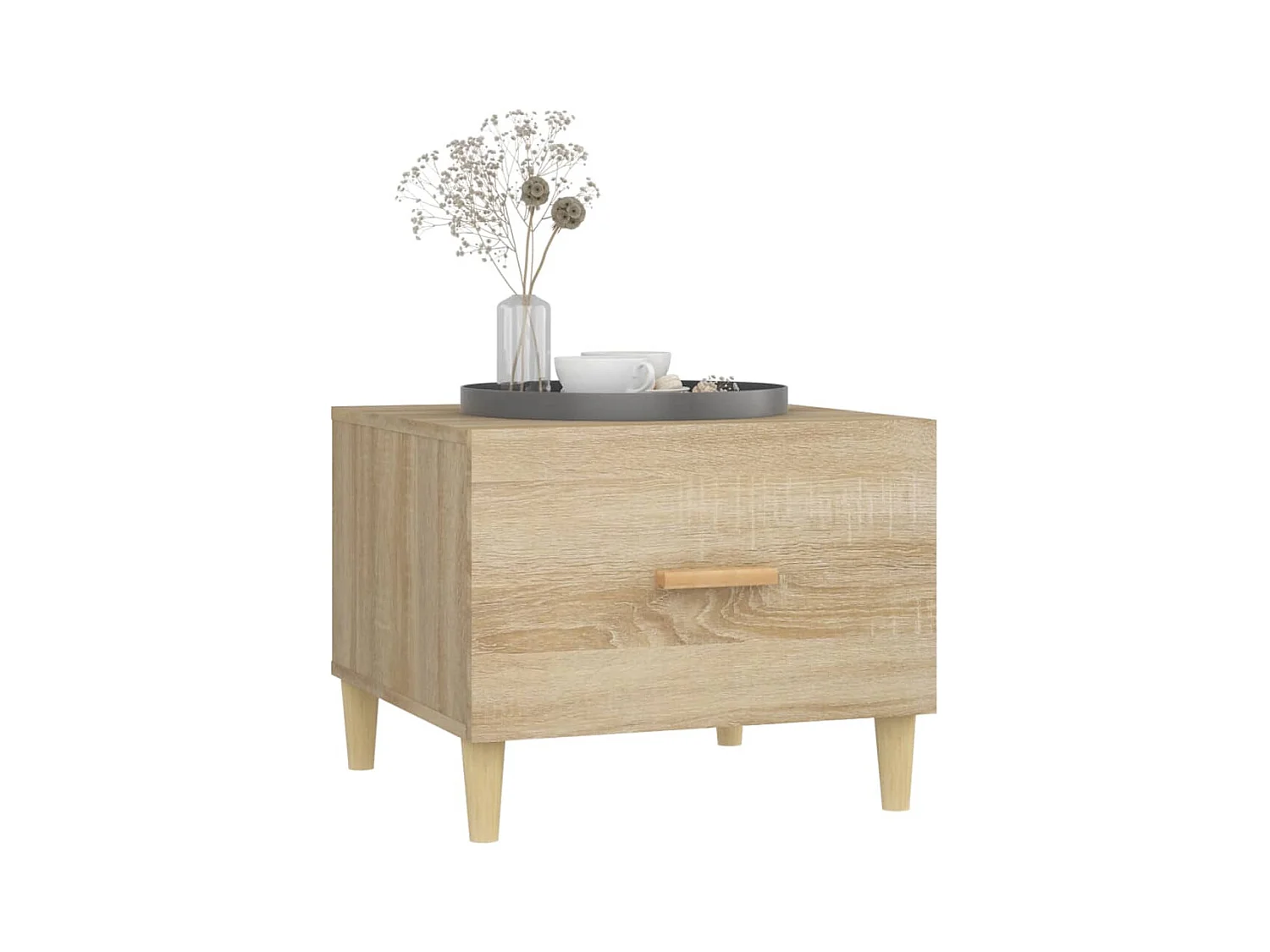 Mesa de centro | Mesa auxiliar madera contrachapada blanco 102x50x40 cm SHL2901