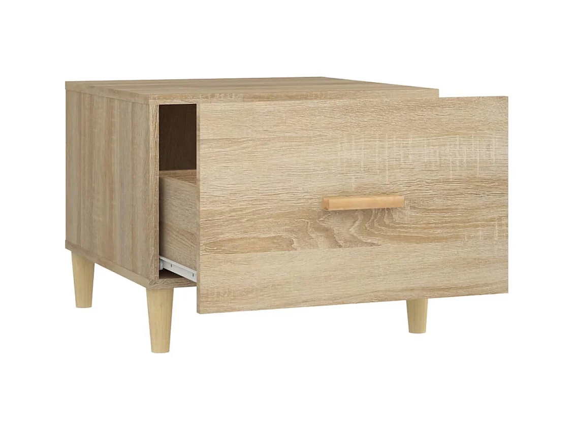 Mesa de centro | Mesa auxiliar madera contrachapada blanco 102x50x40 cm SHL2901