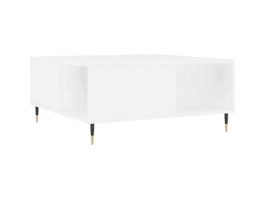 Table basse salon-Table d'appoint blanc 80x80x36,5 cm bois d'ingénierie SHL32707