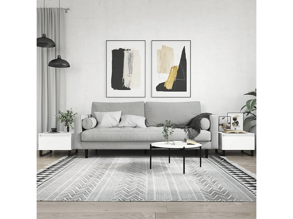 Mesa de centro | Mesa auxiliar madera maciza de pino marrón cera 100x100x40 cm SHL2847