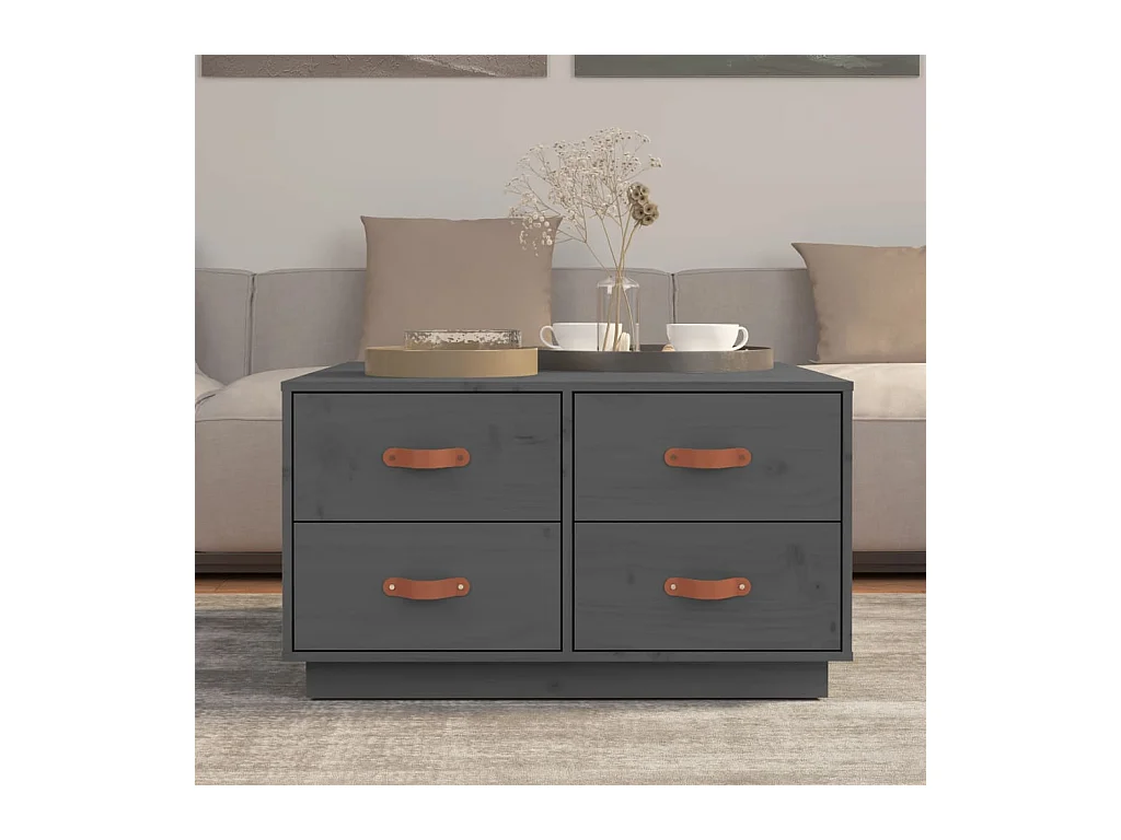 Mesa de centro | Mesa auxiliar madera de ingeniería blanca 80x55x40 cm SHL4430