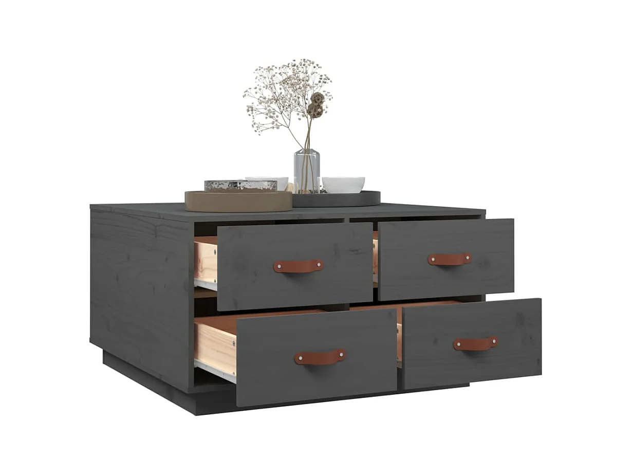 Mesa de centro | Mesa auxiliar madera de ingeniería blanca 80x55x40 cm SHL4430