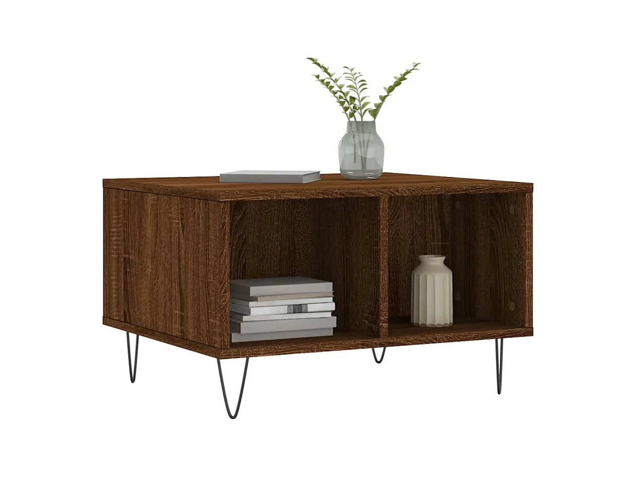 Mesa de centro | Mesa auxiliar madera ingeniería madera envejecida 102x55x43 cm SHL3687