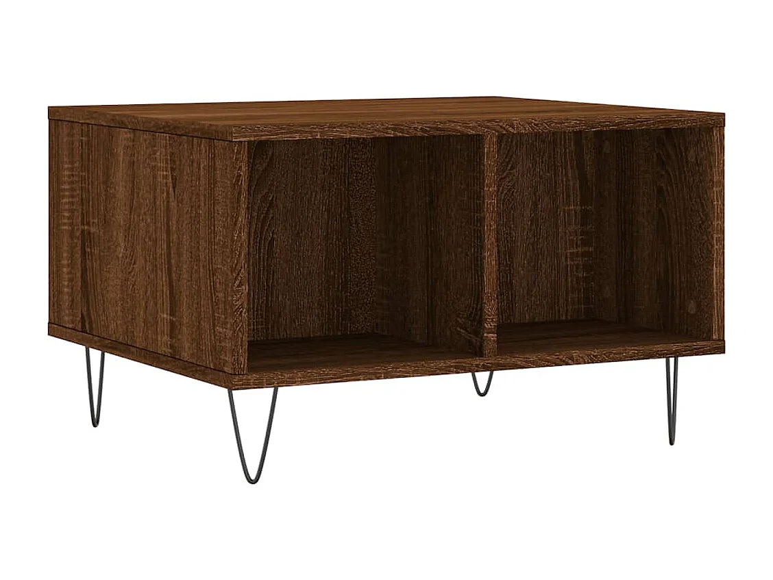 Couchtisch-Wohnzimmertisch-Beistelltische Braun Eichen-Optik 60x50x36,5 cm Holzwerkstoff SHL95864