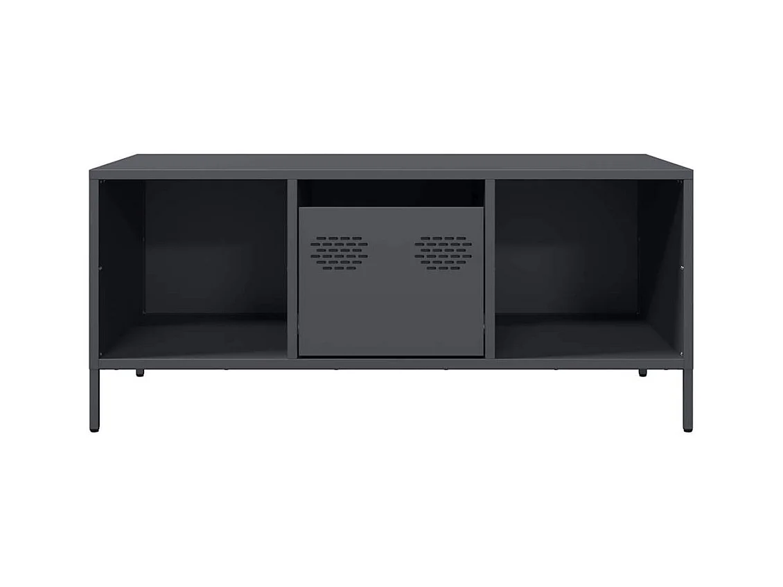 Mesa de centro | Mesa de apoio | Mesa de café 101.5x50x43.5 cm aço laminado a frio antracite