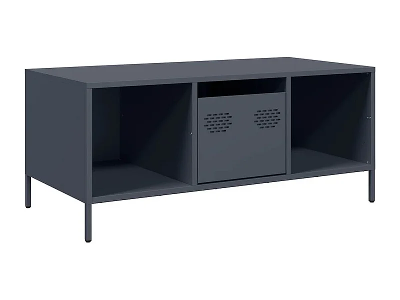 Salontafel | Woonkamertafel | Koffietafel 101,5x50x43,5 cm koudgewalst staal antracietkleurig