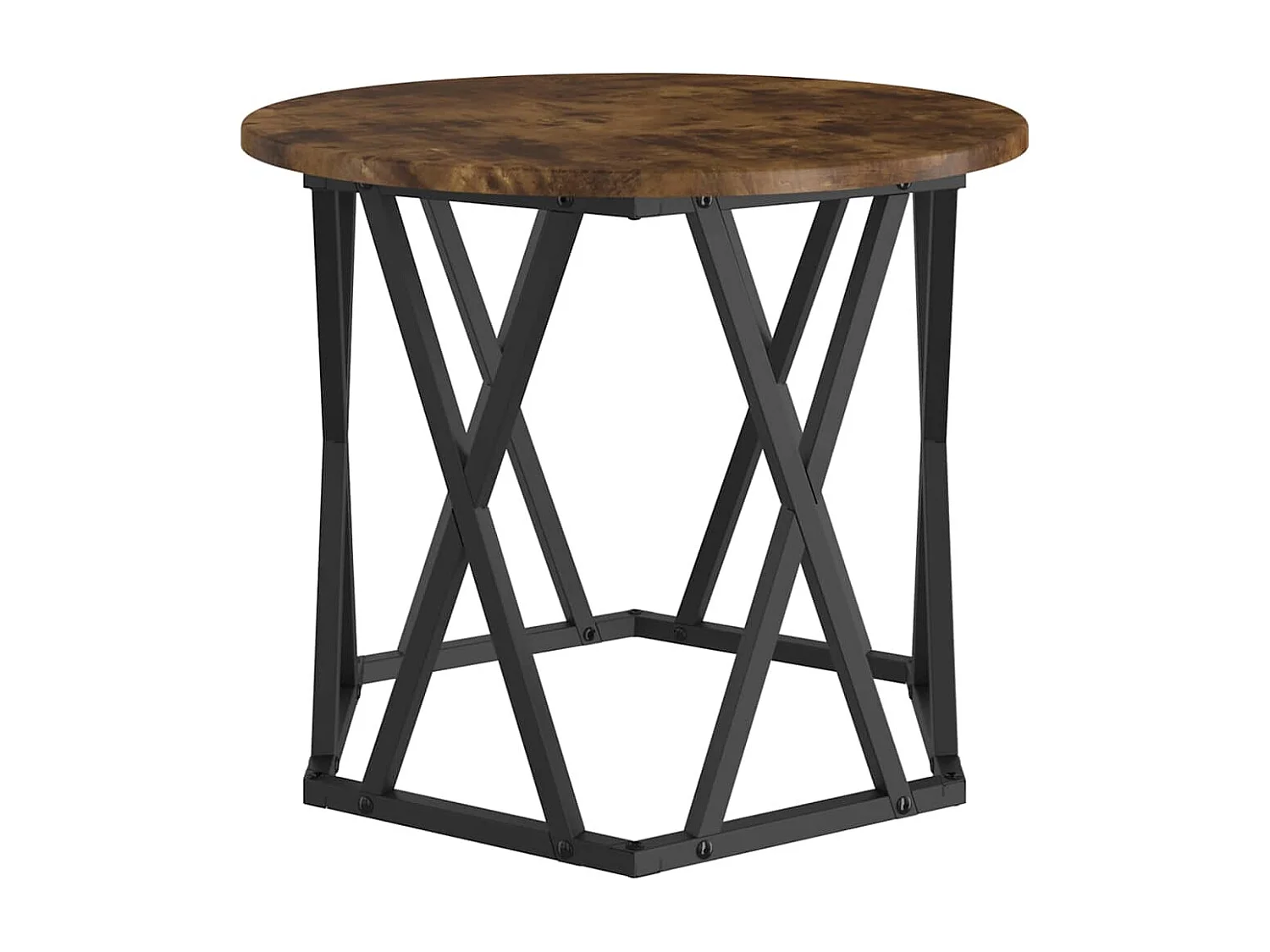 Mesa de centro-Mesa auxiliar-Mesita de centro madera de ingeniería negra 79x49x41 cm SHL2417