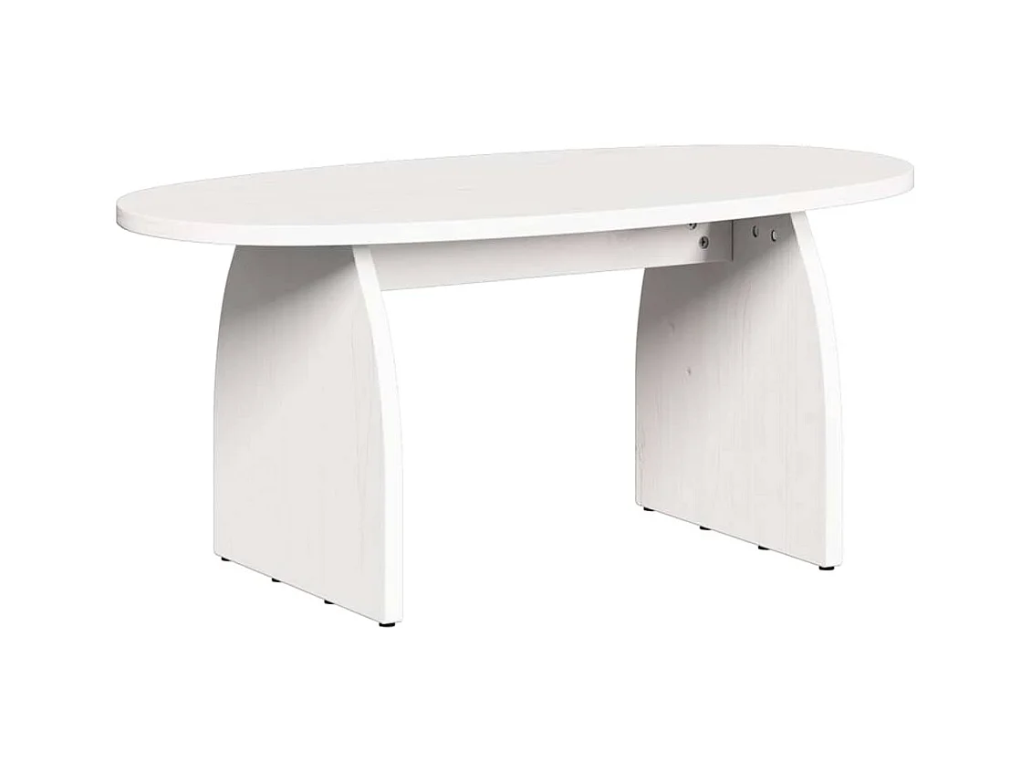 Table basse salon-Table d'appoint Blanc 80x40x35 cm Bois de pin massif SHL6777