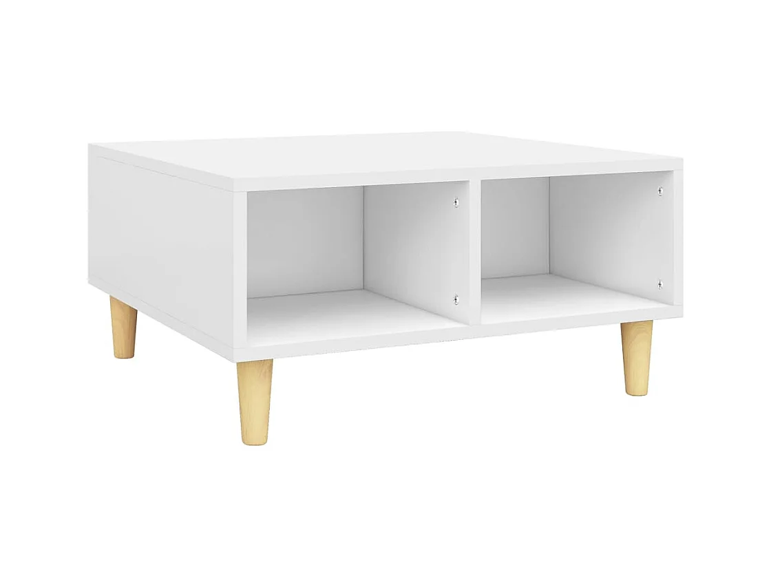 Table basse salon-Table d'appoint blanc 60x60x30 cm bois d'ingénierie SHL29728