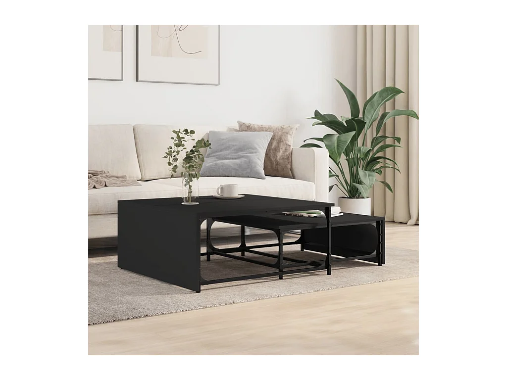 Mesa de centro-Mesa auxiliar de madera maciza reciclada 40x40x40 cm SHL503