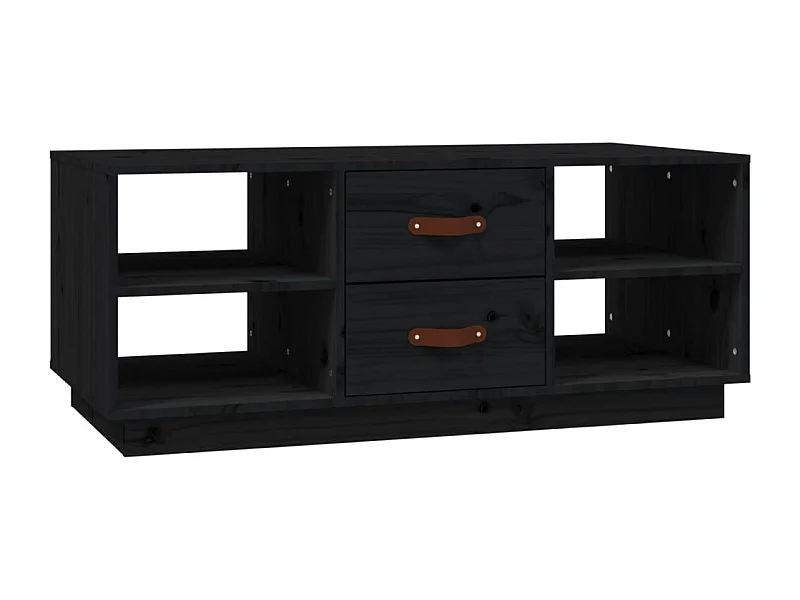 Mesa de centro | Mesa auxiliar madera contrachapada negro 90x50x40 cm SHL720476