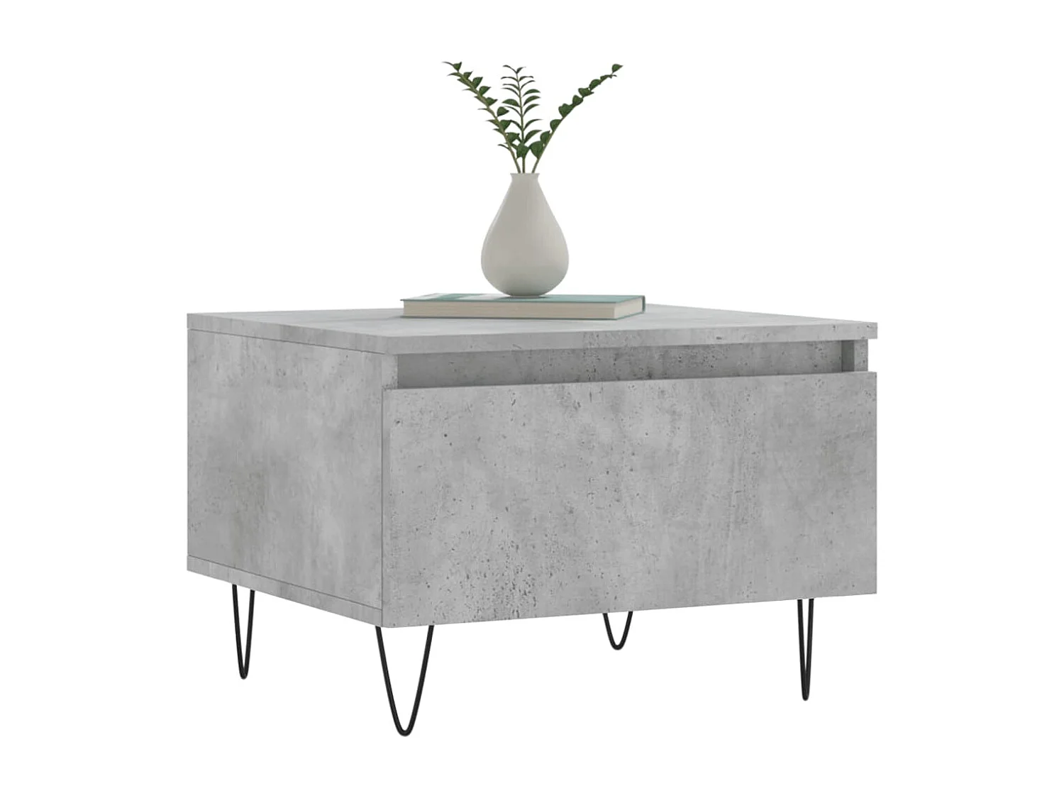 Couchtisch 2er Set-Sofatisch-Beistelltische Betongrau 50x46x35 cm Holzwerkstoff SHL64192