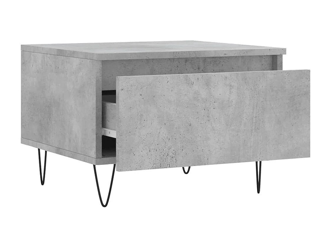Couchtisch 2er Set-Sofatisch-Beistelltische Betongrau 50x46x35 cm Holzwerkstoff SHL64192