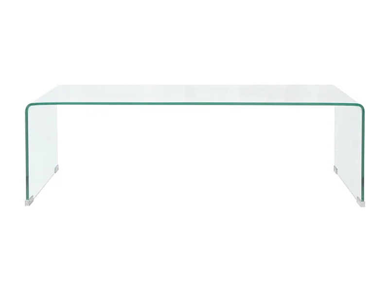 Table basse salon-Table d'appoint 98x45x30 cm Verre trempé Transparent SHL1292