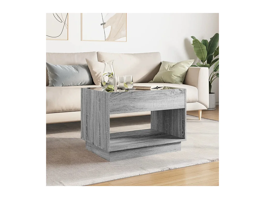 Mesa de centro-Mesa auxiliar madera de ingeniería gris Sonoma 96x50x45 cm SHL100051