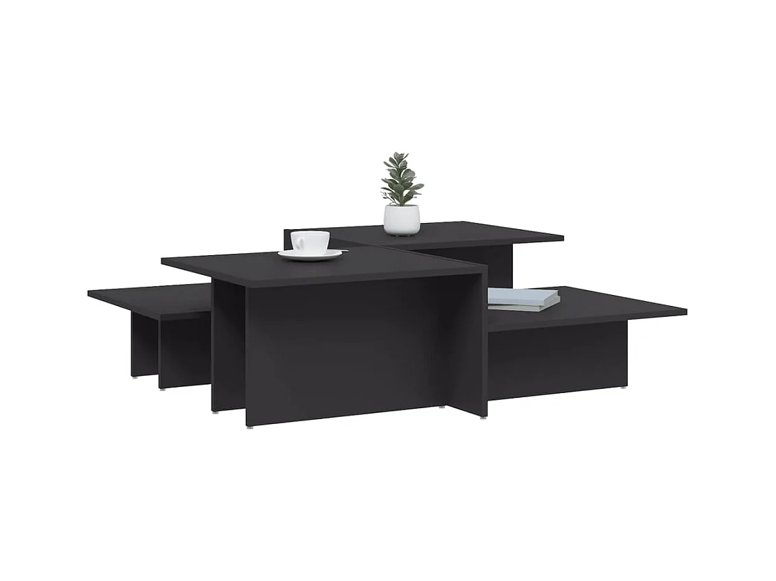 Tables basses salon-Tables d'appoint 2 pcs gris bois d'ingénierie SHL7500