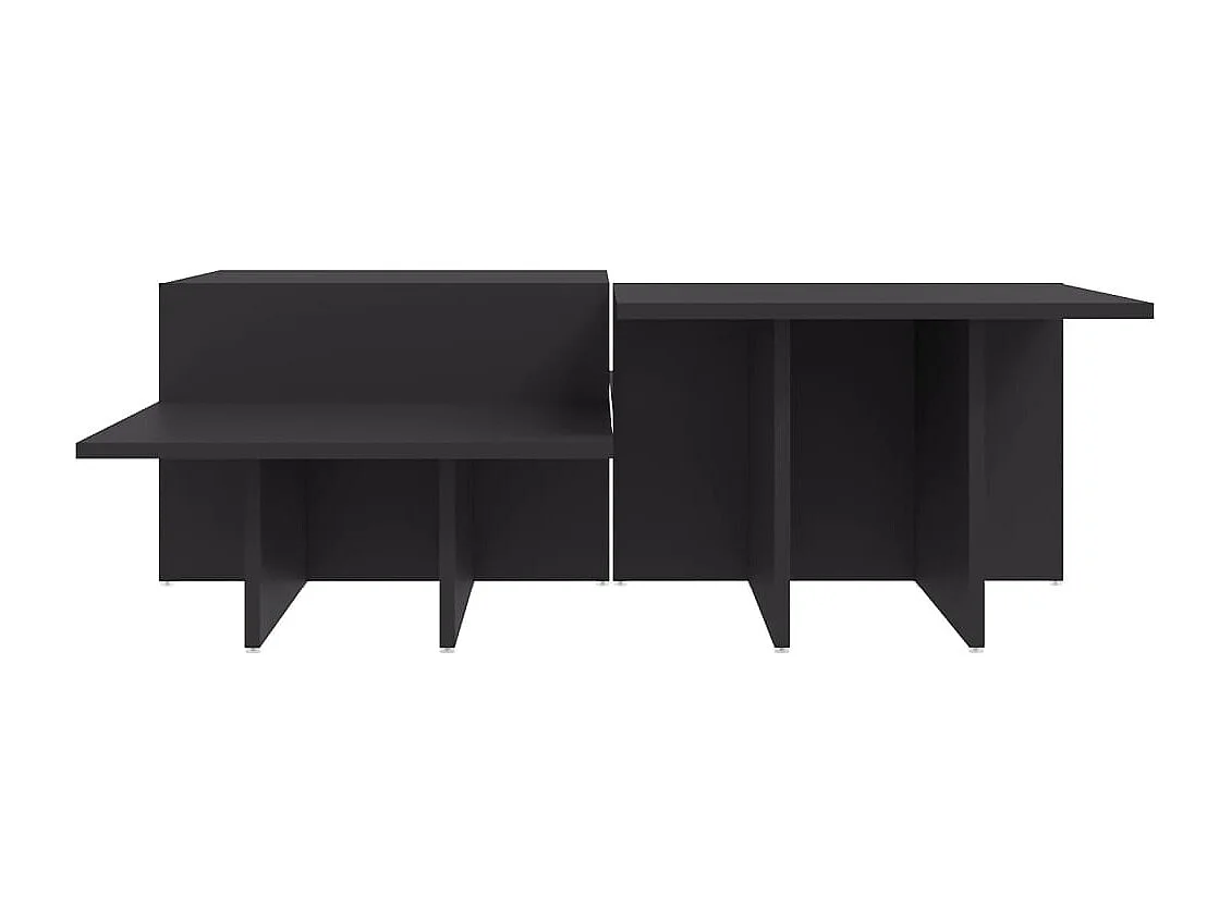 Couchtisch 2er Set-Sofatisch-Beistelltische Grau Holzwerkstoff SHL10480