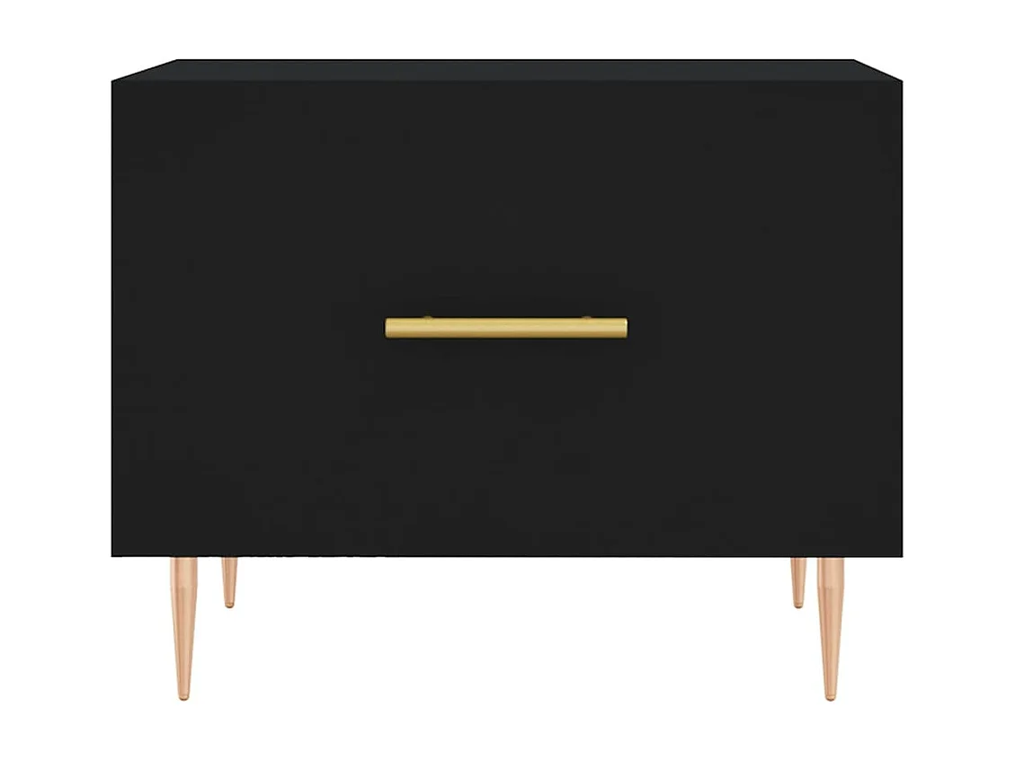 Couchtisch-Wohnzimmertisch-Beistelltische Schwarz 50x50x40 cm Holzwerkstoff SHL25982