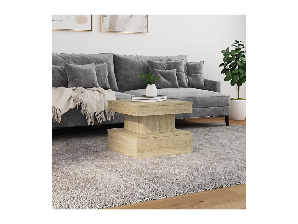 Mesa de centro-Mesa auxiliar de madera maciza de pino 100x50x35 cm SHL2958