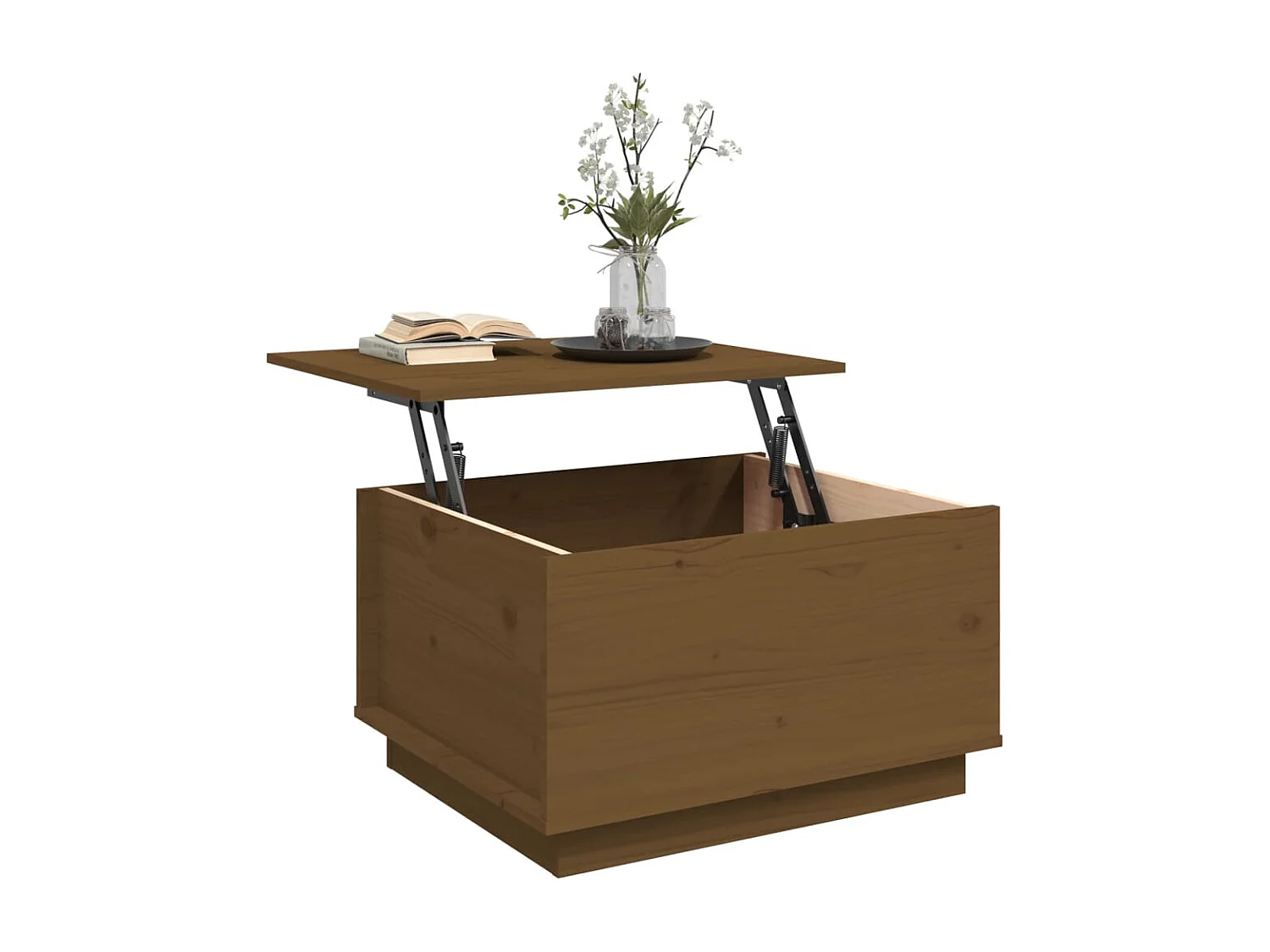 Couchtisch-Sofatisch-Beistelltische Honigbraun 60x50x35 cm Massivholz Kiefer SHL80475