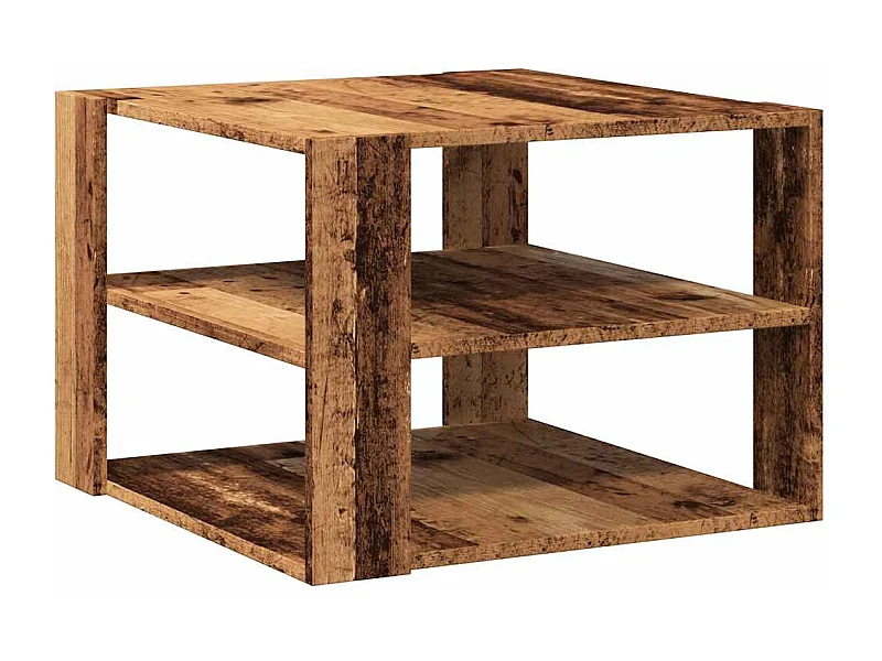 Table basse salon-Table d'appoint vieux bois 58x58x40 cm bois d'ingénierie SHL64533