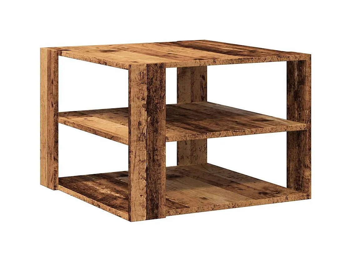 Table basse salon-Table d'appoint vieux bois 58x58x40 cm bois d'ingénierie SHL64533