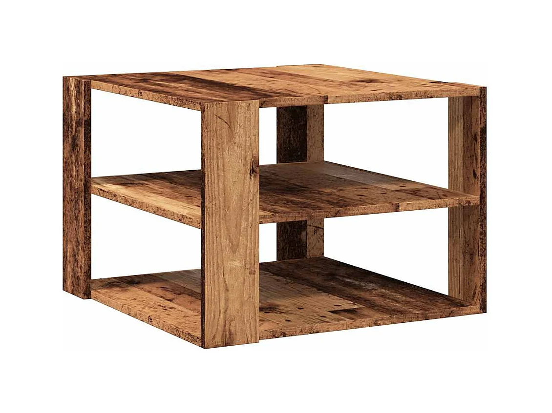 Table basse salon-Table d'appoint vieux bois 58x58x40 cm bois d'ingénierie SHL64533