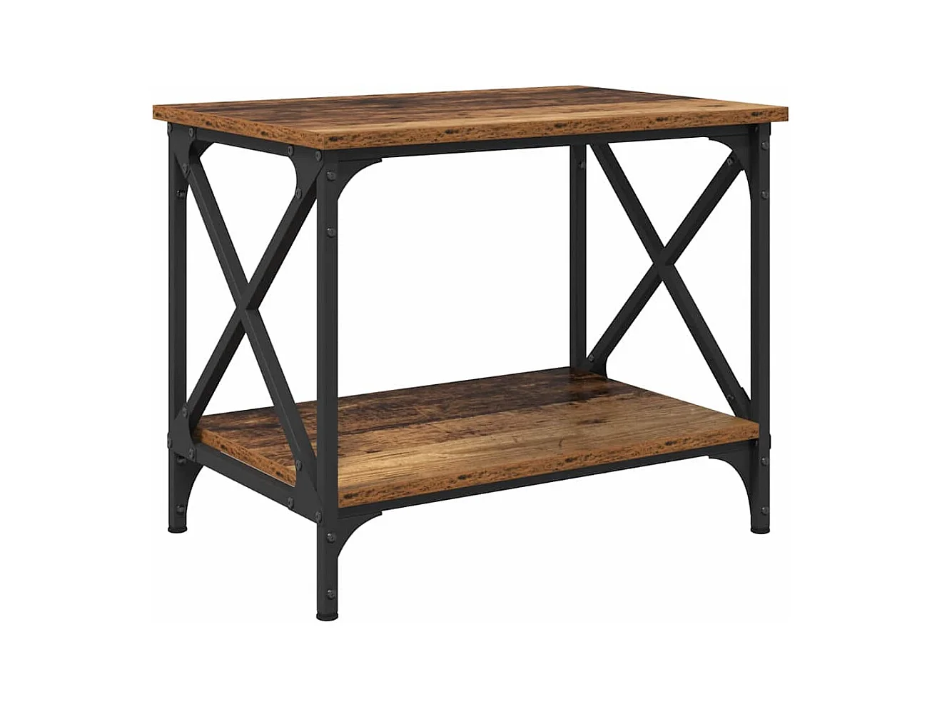 Mesas de centro | Mesas auxiliares 2 uds madera de ingeniería negro 50x50x40 cm SHL40161