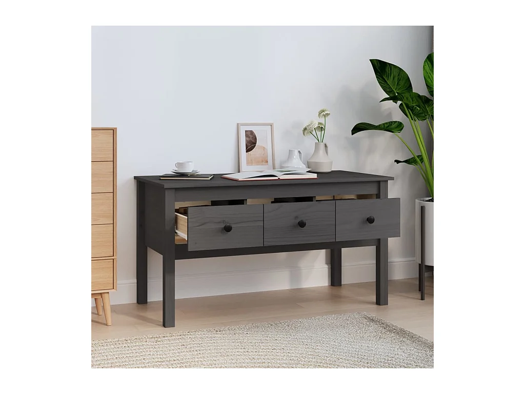 Mesa de centro | Mesa auxiliar madera contrachapada roble marrón 90x50x40 cm SHL3202