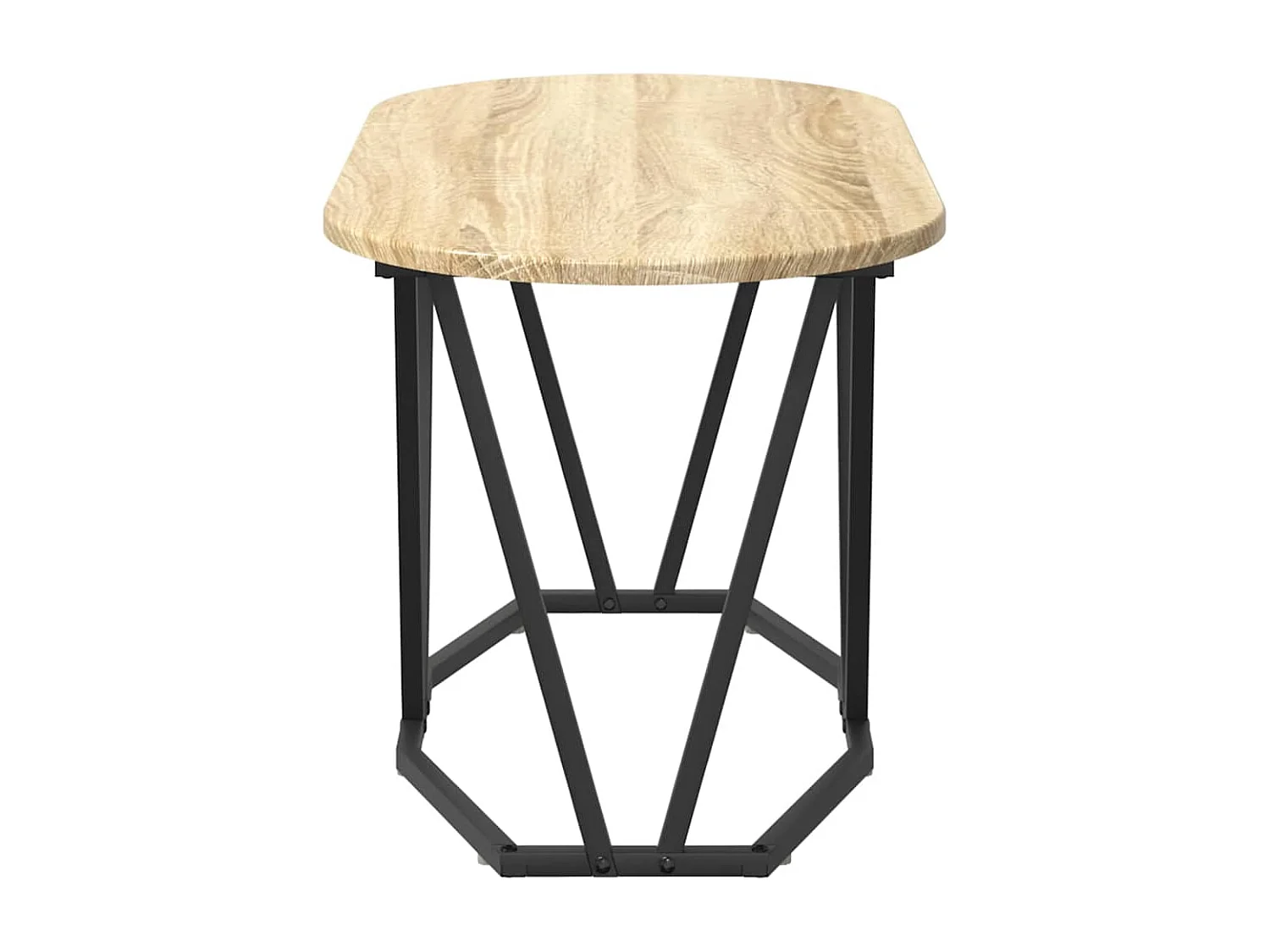 Couchtisch-Wohnzimmertisch-Beistelltische Sonoma-Eiche 80x40x40.5 cm Sperrholz und Metall SHL75336