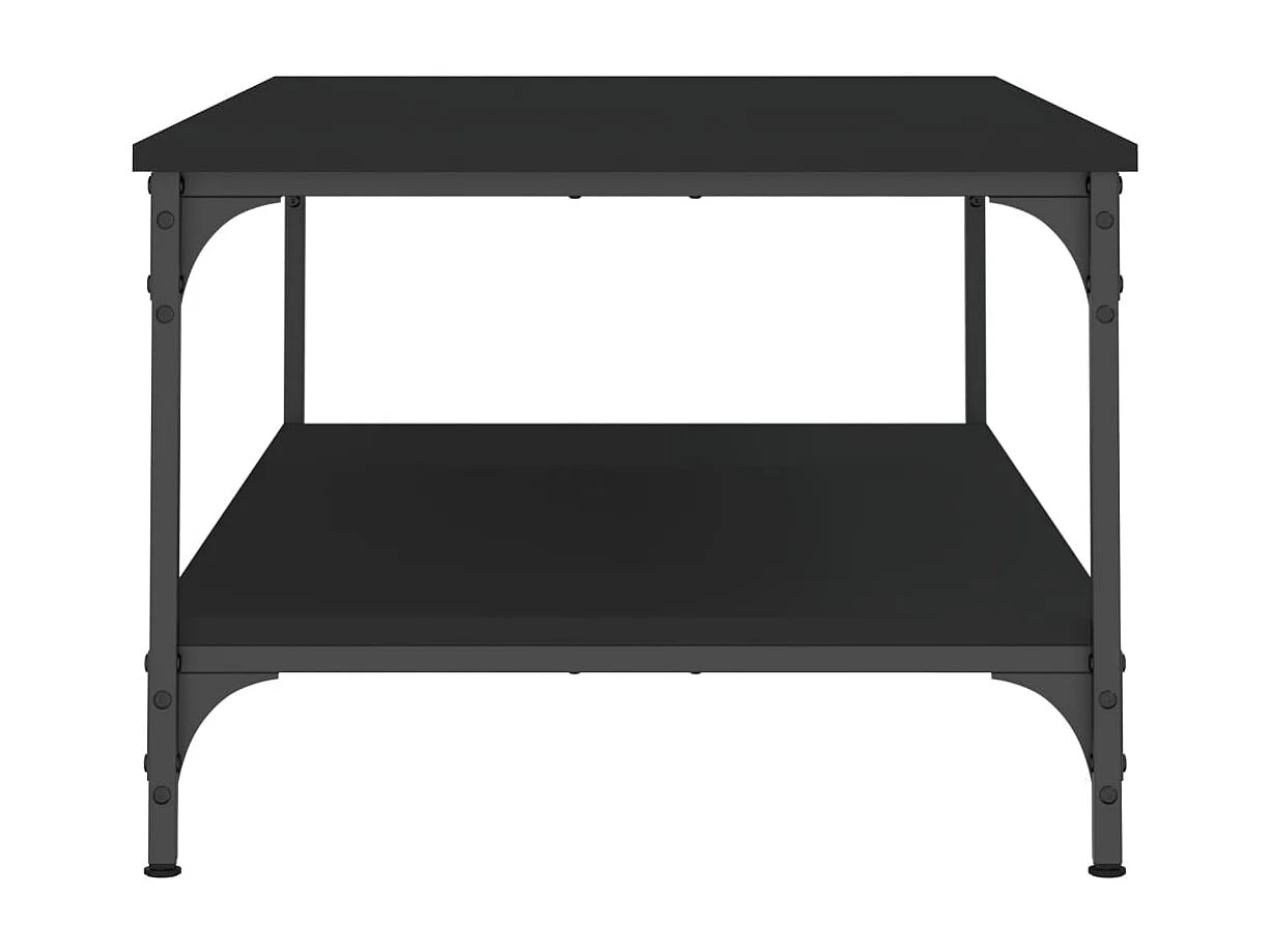 Mesa de centro | Mesa auxiliar y LED madera ingeniería roble ahumado 70x50x45cm SHL723581