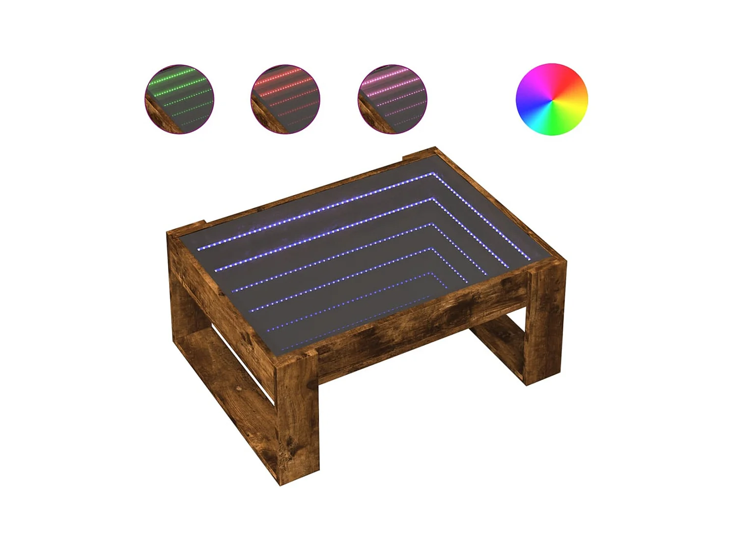 Mesa de centro-Mesa auxiliar madera de ingeniería gris hormigón 55,5x55x45 cm SHL357450