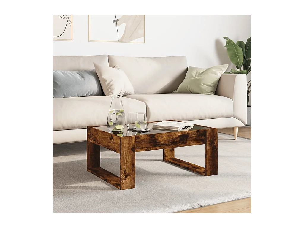 Mesa de centro-Mesa auxiliar madera de ingeniería gris hormigón 55,5x55x45 cm SHL357450