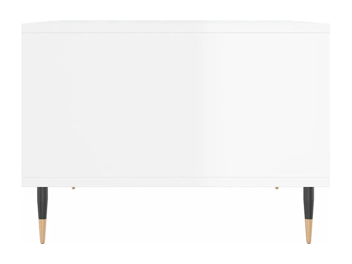 Mesa de centro | Mesa auxiliar madera de ingeniería y metal negro 80x80x45 cm SHL261682