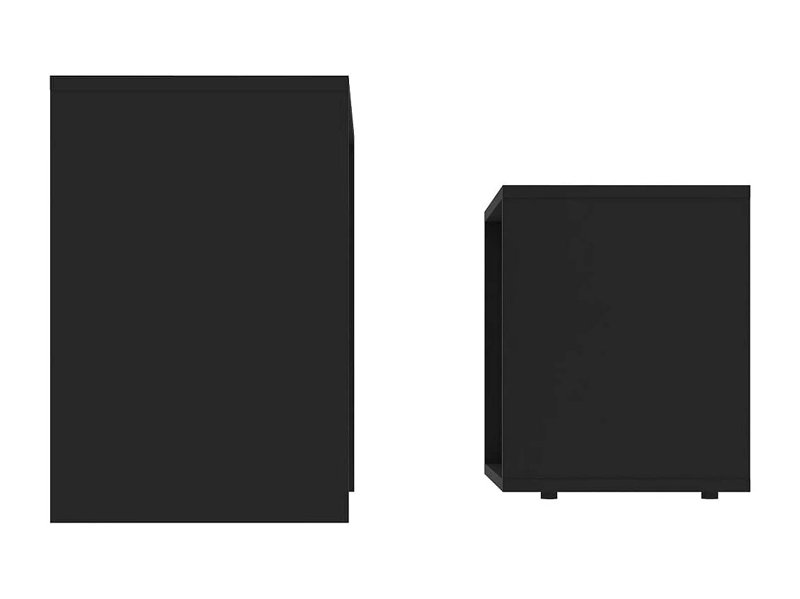 Mesa de centro | Mesa auxiliar con luces LED negro 90x49x40 cm SHL2524