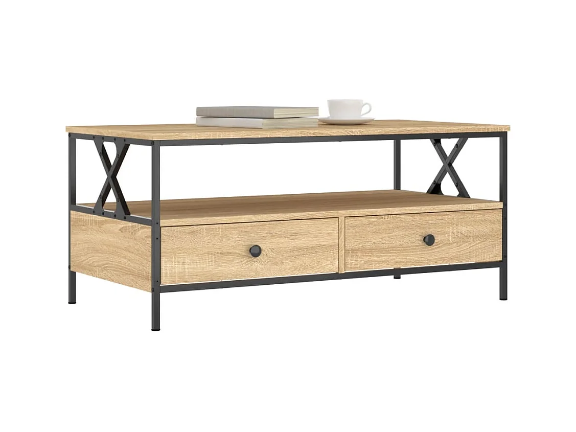 Mesa de centro-Mesa auxiliar aluminio martillado latón negro Ø 50x30 cm SHL398759