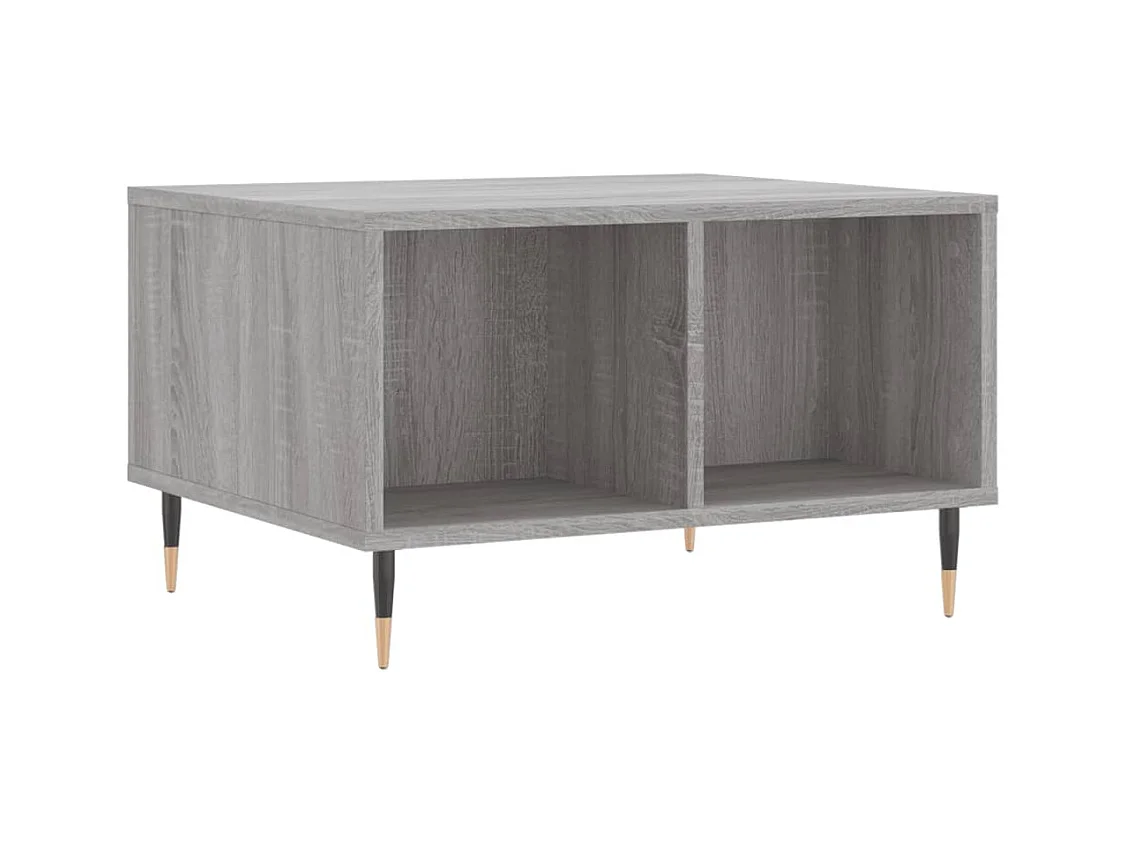 Table basse salon-Table d'appoint Sonoma gris 60x50x36,5 cm Bois d'ingénierie SHL21904