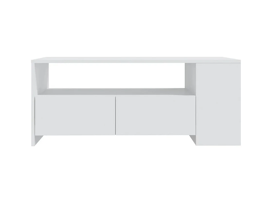 Table basse salon-Table d'appoint blanc 102x55x42 cm bois d'ingénierie SHL77899