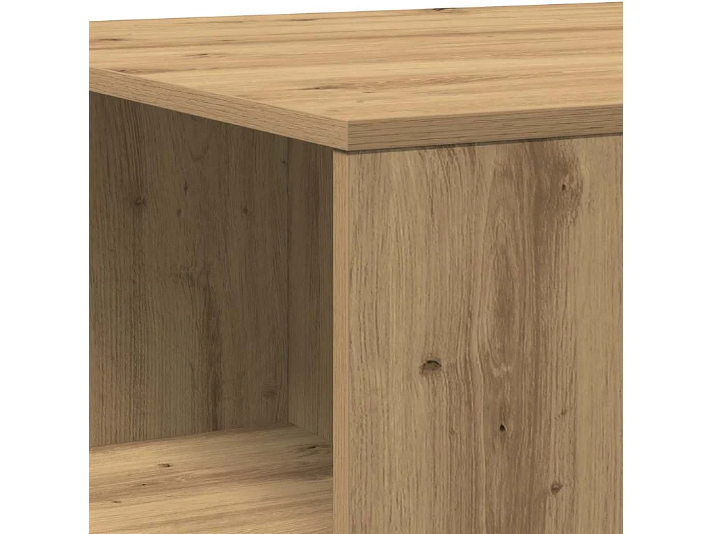 Tavolino da Salotto-Tavolino Basso Rovere Artigianale 90x67x33 cm Truciolato SHL89387