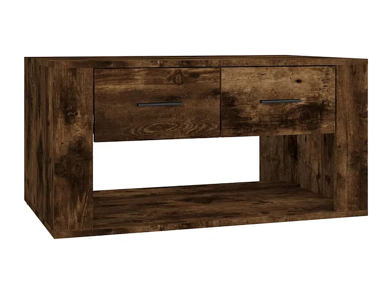 Mesa de centro | Mesa auxiliar madera contrachapada marrón roble 90x50x36,5 cm SHL3191