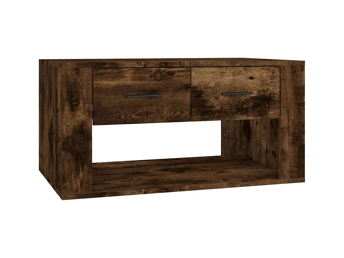 Mesa de centro | Mesa auxiliar madera contrachapada marrón roble 90x50x36,5 cm SHL3191