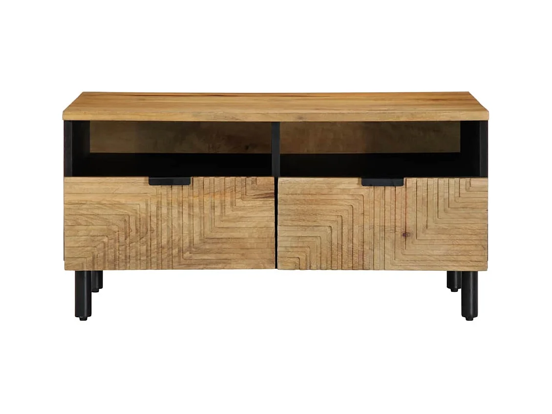 Mesas de centro apilables | Mesitas auxiliares 3 piezas madera de ingeniería negro SHL3790