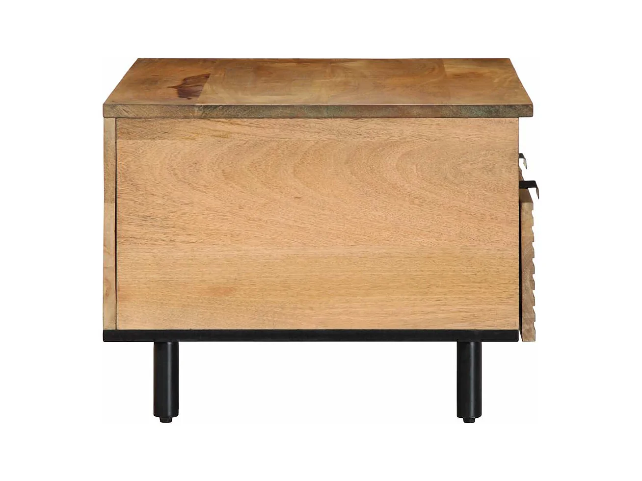 Mesas de centro apilables | Mesitas auxiliares 3 piezas madera de ingeniería negro SHL3790